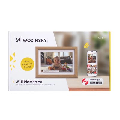13. Wozinsky WRC-32 10,1" Digitaler Bilderrahmen mit Frameo 32GB App - Hellbraun