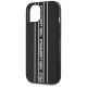 5. Karl Lagerfeld Saffiano Athleisure Stripes Cord iPhone 15 Hülle - Rosa