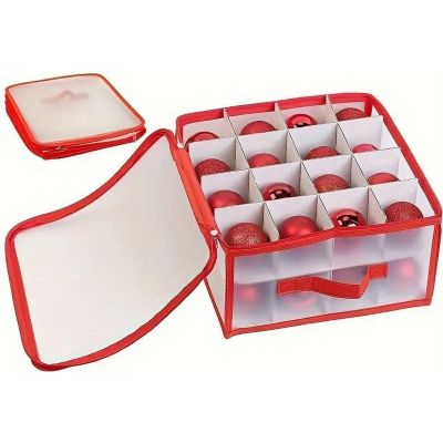 21. AUFBEWAHRUNGSBOX FÜR CHRISTBAUMKUGELN 34X34X17CM