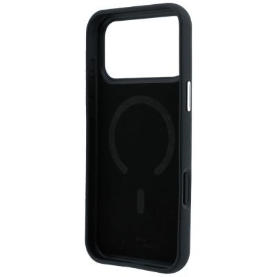 7. BMW MagSafe Hülle mit geprägtem, gestepptem Metalllogo für iPhone 18 Pro Max / 17 Pro Max – Schwarz