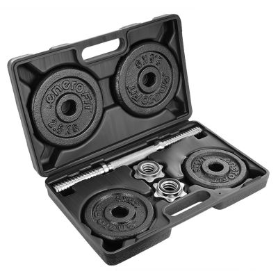 25. Gusseiserne Hantel 10 kg, Enero Fit Koffer