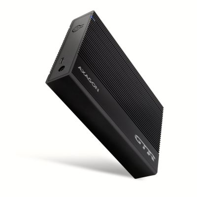 9. AXAGON EE35-GTR USB-C 3.2 Gen 1 - SATA 6G, 3,5" externes Festplattengehäuse, gerillt - Schwarz
