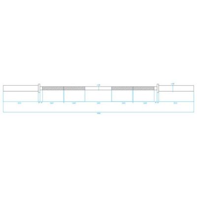 48. Olympiastange HMS LOCK JAW SCHWARZ 183 cm GO320 