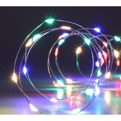 8. Batteriebetriebene Lichterkette mit 80 LEDs, mehrfarbig