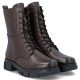 10. Damen-Ankle-Boots aus Leder, gefüttert, braun