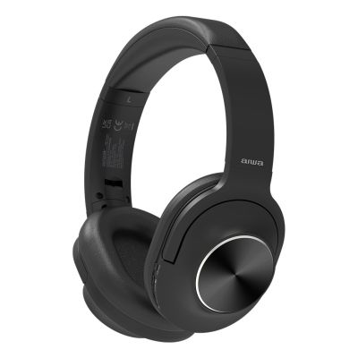 4. Aiwa HST-220BT Kopfhörer/Headset, kabelgebunden & kabellos, Kopfbügel, Anrufe/Musik, USB Typ-C, Bluetooth, Schwarz