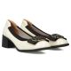 4. Beige Lacklederpumps mit Blockabsatz, Modell Filippo DP6960