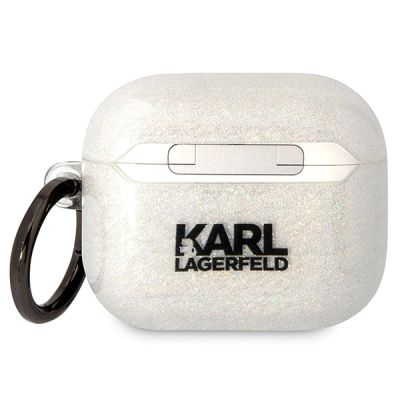 2. Karl Lagerfeld KLA3HNKCTGT Airpods 3 Hülle transparent Gliter Karl&Choupette