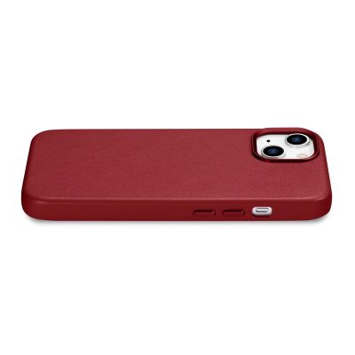10. iCarer Case Lederhülle aus Naturleder für iPhone 14 Plus rot (kompatibel mit MagSafe)