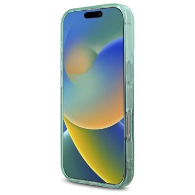5. Guess IML Strassstein-MagSafe-Hülle für iPhone 16 Pro Max – Grün