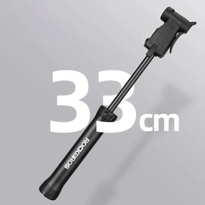 5. ROCKBROS TM-1701P 80 PSI Mini-Fahrradpumpe für Presta- und Schrader-Ventile – Schwarz