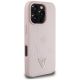 4. Guess Grained Hot Stamp Peony Triangle Logo MagSafe iPhone 16 Pro Hülle - Rosa