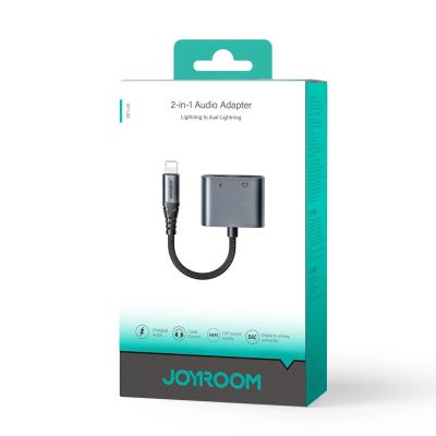 5. Joyroom SY-L02 Lightning auf 2x Lightning DAC-Adapter 2in1 – Schwarz