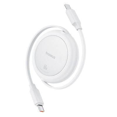 Baseus Free2Pull 60W USB-C Einziehbares Kabel – USB-C 1 m – Weiß