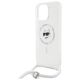 5. Karl Lagerfeld IML Choupette Head & Cord Magsafe Hülle für iPhone 16 Pro Max – Transparent