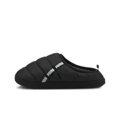 Winter-Hausschuhe für Damen/Herren als Pantoletten PUMA SCUFF BLACK, schwarz, gefüttert (384945-01)
