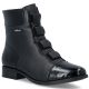 Rieker 77053-00 bequeme schwarze Damen-Lederstiefeletten