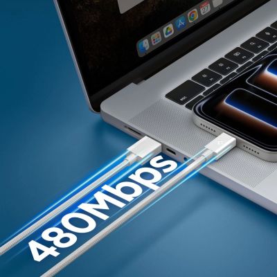 7. Spigen Essential EB6015AC USB-C-Kabel 60 W 150 cm – Weiß
