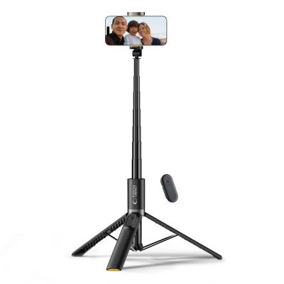 7. Tech-Protect L08S Bluetooth-Selfie-Stick mit Fernbedienung, Stativ bis 141 cm – Schwarz