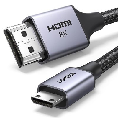 Ugreen HD163 15514 Mini-HDMI / HDMI 2.1 8K-Kabel 1 m – grau