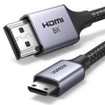 Ugreen HD163 15514 Mini-HDMI / HDMI 2.1 8K-Kabel 1 m – grau