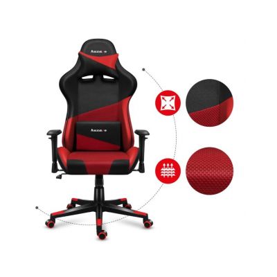 15. Huzaro Force 6.2 Gaming-Stuhl aus rotem Netzgewebe