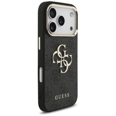 4. Guess 4G Big 4G Classic Logo Hülle für iPhone 17 Pro / 18 Pro – Schwarz und Gold