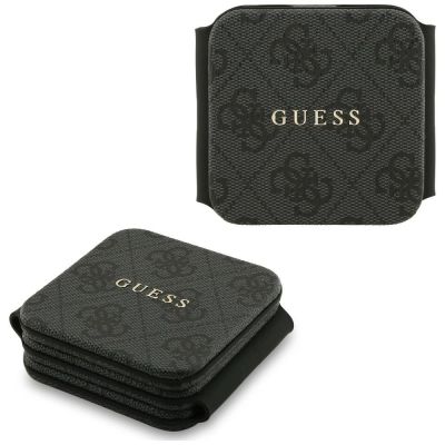Guess 4G 3-in-1 15W MagSafe Kabelloses Ladegerät – Schwarz