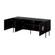 2. PALAZZO TV-Schrank 150x42x60 schwarz + Eichenholz
