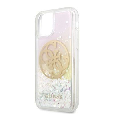 3. Guess GUHCN58LGIRGP iPhone 11 Pro Hartschalenetui Gradient Liquid Glitter Circle Logo