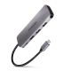 11. Axagon HMC-5 Dockingstation, kabelgebunden, USB 3.2 Gen 1 (3.1 Gen 1), Typ-C, Grau