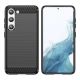 3. Carbon Case Hülle für Samsung Galaxy S23+ flexibles Silikon Carbon Cover schwarz