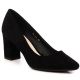 Sergio Leone W SK403A schwarze Wildlederpumps mit Blockabsatz