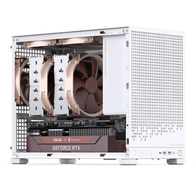 12. Jonsbo D32 PRO White PC-Gehäuse, Mini-Gehäuse, mATX, Tempered Glass – weiß