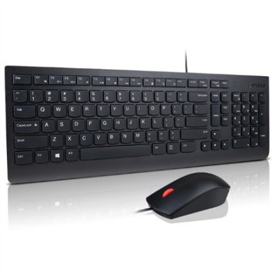 5. Lenovo Basic | Tastatur- und Maus-Set | Kabelgebunden | US/Euro | Schwarz