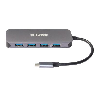 2. D-Link DUB-2340 USB-Typ-C Hubs und Konzentratoren 5000 Mbit/s Grau
