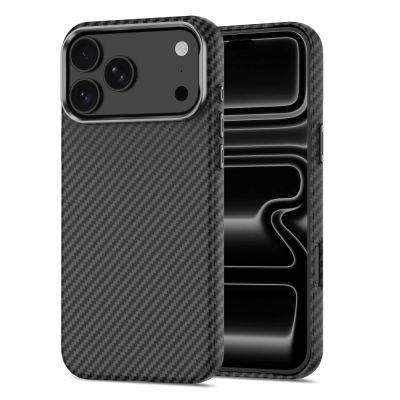 3. Tech-Protect Ion Carbon MagSafe Hülle für iPhone 18 Pro Max / 17 Pro Max – Schwarz und Silber