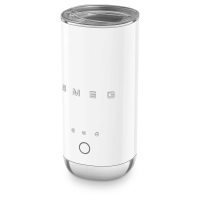 12. Smeg MFF02WHEU Milchaufschäumer Weiß im Stil der 50er Jahre (Milcherwärmung, Heiß- und Kaltaufschäumen)