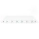 7. FO-Patchpanel mit Geräten, 19 Zoll, 1 HE, 6x LC DX, OM3, Anschlusskabel, Adapter, Einschubfächer, verschiebbar, grau
