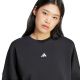 5. adidas Essentials Feelcozy Damen-Sweatshirt mit kleinem Logo, Schwarz, JC5932