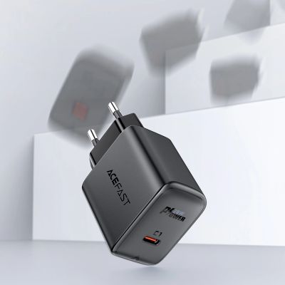 10. Acefast schnelles USB Typ C 20W Power Delivery Ladegerät schwarz (A1 EU schwarz)
