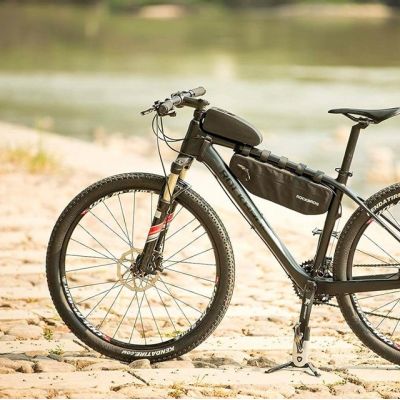 7. Rockbros AS-019-1 Wasserdichte Fahrrad Rahmentasche 1.6L - Schwarz