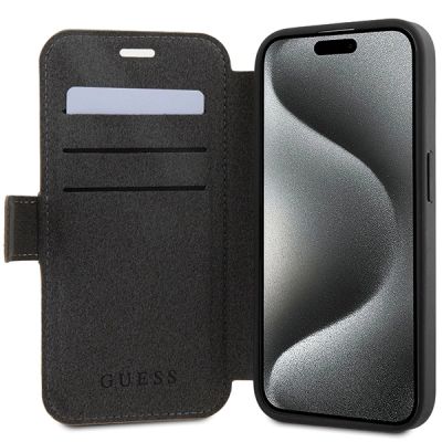 5. Guess 4G Metal Logo Hülle für iPhone 15 Pro – braun