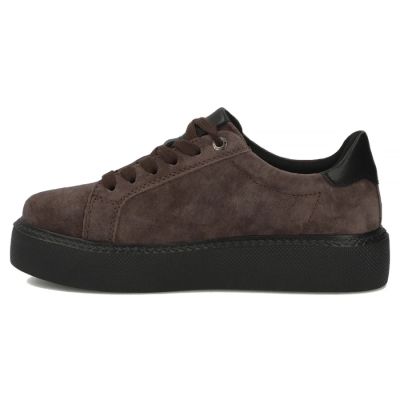 4. Damen-Plateau-Sneaker aus Leder, braun, Filippo DP6119