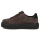 4. Damen-Plateau-Sneaker aus Leder, braun, Filippo DP6119