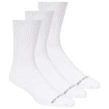 Skechers 3er-Pack Unisex-Sneaker, Rundhalsausschnitt, Non-Frottee, S601102-100, Weiß, Größe 43-46