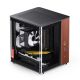 4. Jonsbo TK-0 PC-Gehäuse, Mini-Tower, Mini-ITX, gehärtetes Glas, Holz – schwarz