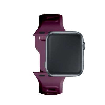 4. 3mk Silikon- Watch für Apple Watch 42 / 44 / 45 / 49 mm – Burgunderrot