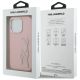 8. Karl Lagerfeld FW iPhone 16 Pro Hülle mit genarbtem Logo – Pink