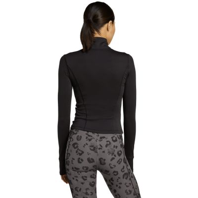 3. adidas Optime Essentials Damen-Sweatshirt mit durchgehendem Reißverschluss, Schwarz, JM9185